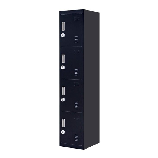 4-Door Vertical Locker for Office Gym Shed School Home Storage