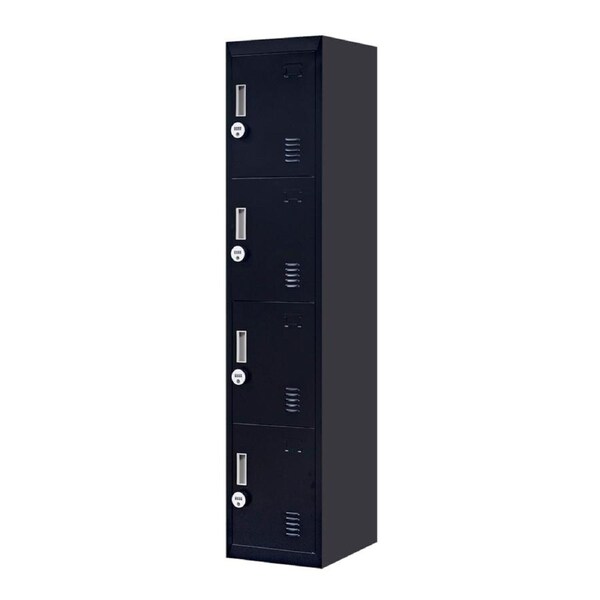 4-Door Vertical Locker for Office Gym Shed School Home Storage