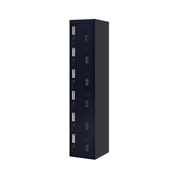 6-Door Locker for Office Gym Shed School Home Storage