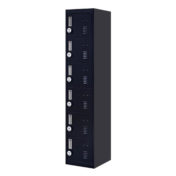 6-Door Locker for Office Gym Shed School Home Storage
