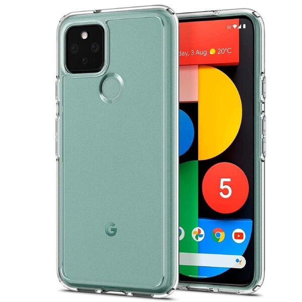 Google Pixel 5 (6.0") Ultra Slim Premium Crystal Clear TPU Gel Back Case by MEZON – Shock Absorption, Wireless Charging Compatible (Pixel 5, Gel)