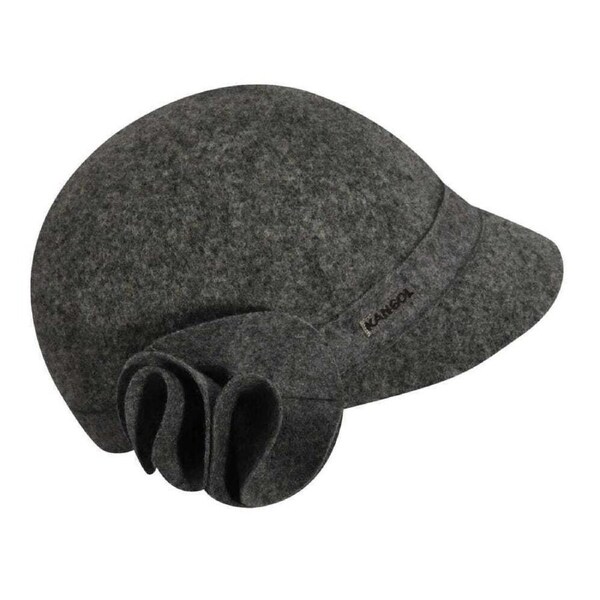 KANGOL Kids Twirl Floral Deeto Cap Hat - Flannel Grey Kids Medium