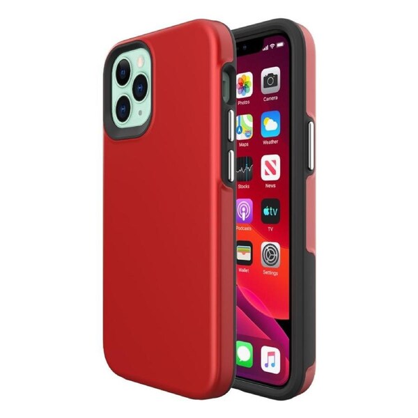 For iPhone 12 mini Case, Shockproof Protective Cover Red