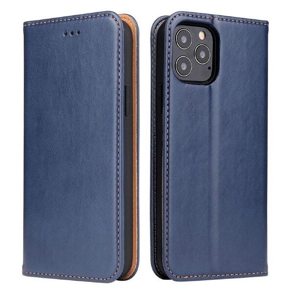 For iPhone 12 Pro/12 Case Leather Flip Wallet Folio Cover with Stand Blue