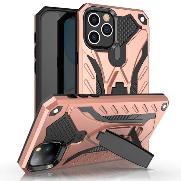For iPhone 12 Pro Max Case, Armour Shockproof Cover Kickstand, Rose Gold