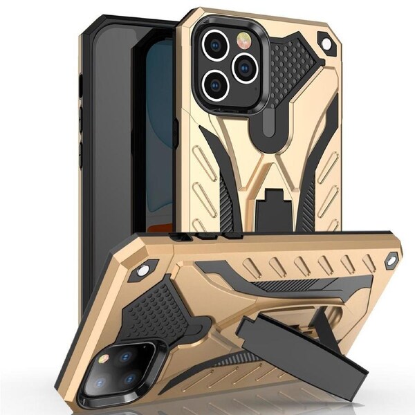 For iPhone 12 Pro/12 Case, Armour Strong Shockproof Tough Cover Kickstand, Gold