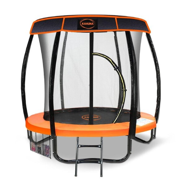 8ft Kahuna Trampoline Safety Net Spring Pad Roof Mat Ladder Orange