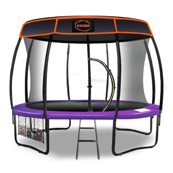 Kahuna 16ft Trampoline Safety Net Spring Pad Cover Mat Roof Shoe Bag- Purple