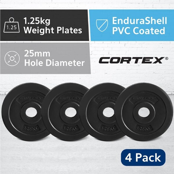 Cortex 1.25KG EnduraShell Weight Plate 25mm (4 Pack)