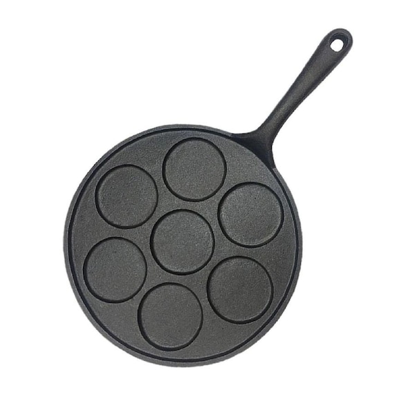 SOGA 23cm Cast Iron Takoyaki Fry Pan Octopus Balls Maker 7 Hole Cavities Grill Mold
