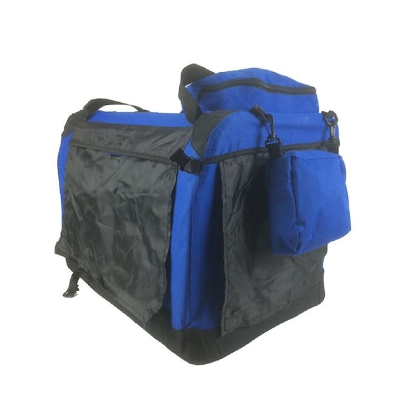 YES4PETS XL Foldable Pet Dog Puppy Cat Soft Crate With Curtain-Blue
