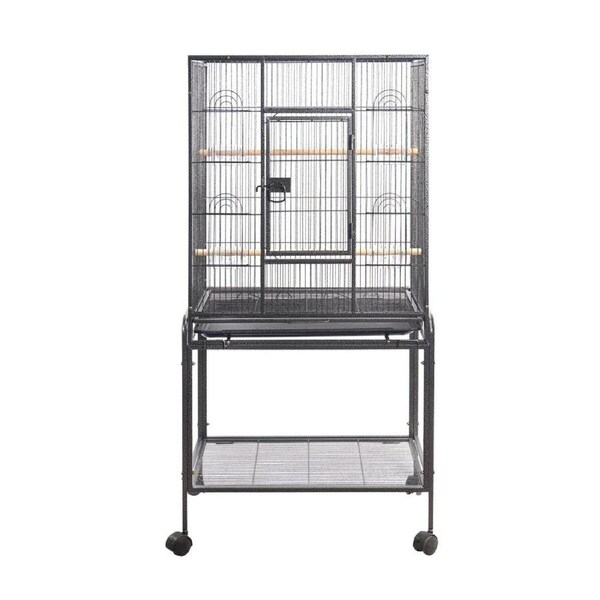 YES4PETS 135cm Bird Cage Parrot Aviary Pet Stand-alone Budgie Perch Castor Wheels