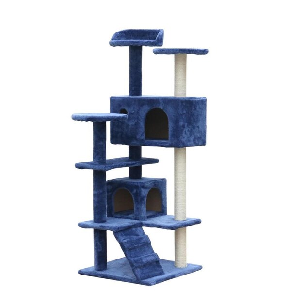 YES4PETS 130 cm Blue Cat Scratching Post Tree Scratcher Pole-Blue