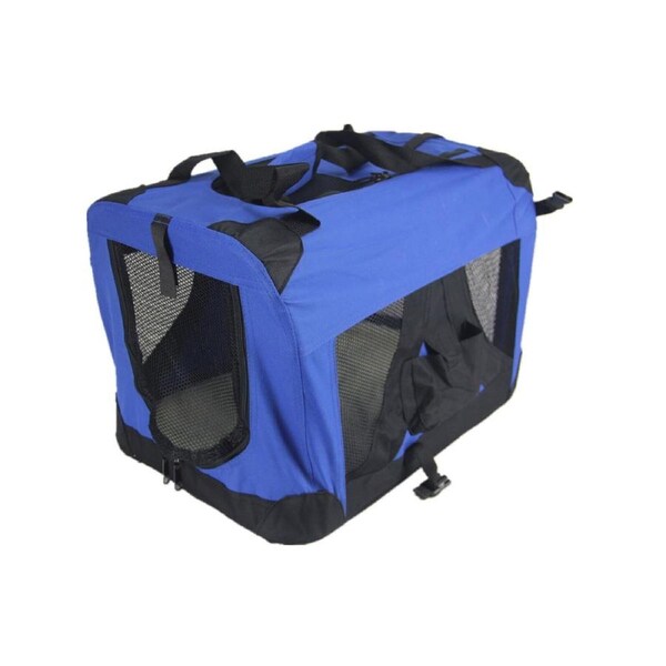 YES4PETS Large Portable Foldable Pet Dog Puppy Soft Crate-Blue