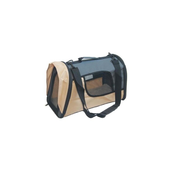 YES4PETS Small Pet Dog Puppy Cat Carrier Travel Bag Cage-Grey