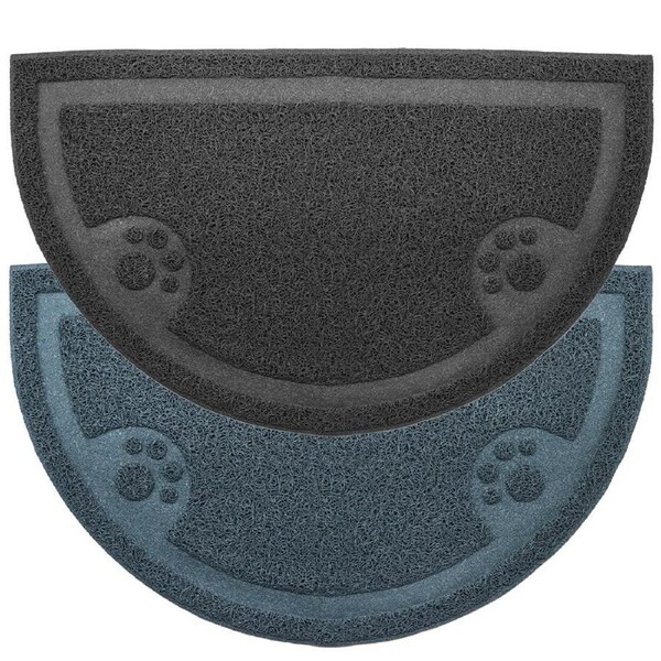 YES4PETS 2 x Pet Food Bowl Placemat Waterproof Leakproof Rubber Feeder Mat Non Slip Floor