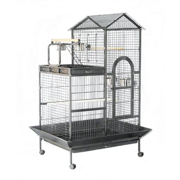YES4PETS 160cm XL Bird Cage Pet Parrot Aviary Perch Castor Wheels
