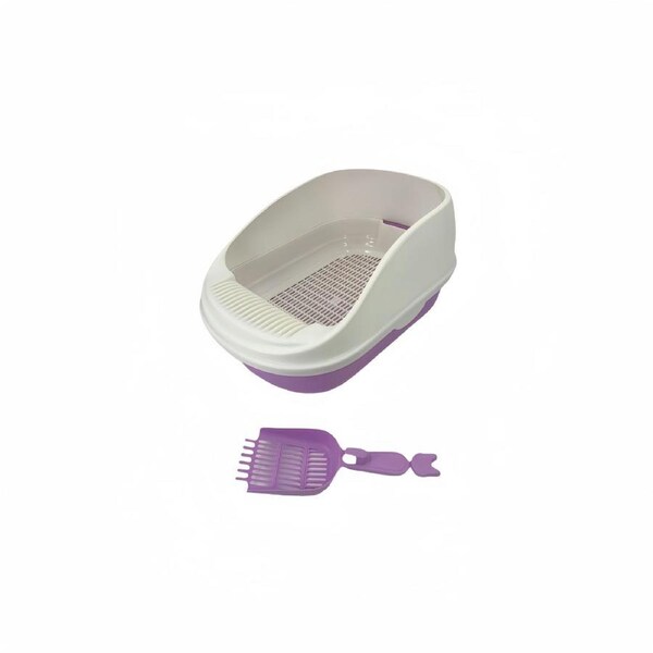 YES4PETS Large Portable Cat Toilet Litter Box Tray with Scoop and Grid Tray