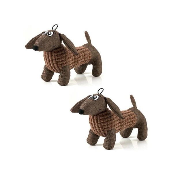 YES4PETS 2 x Pet Puppy Dog Plush Fabric Animal Character 31cm