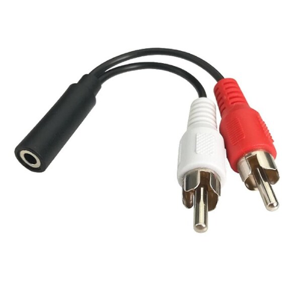 3.5mm Female to 2 RCA Male Stereo Audio Y Cable Adapter