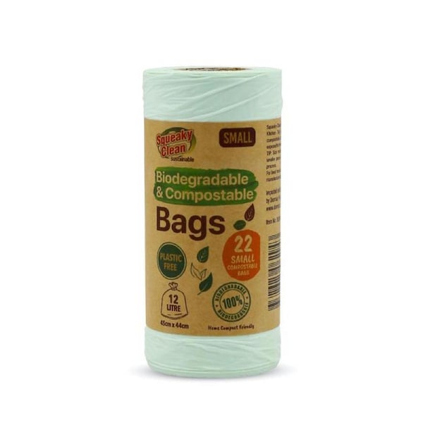 44pcs Small Biodegradable Trash Bag Waste Rubbish Plastic Garbage Bin Liner Bags