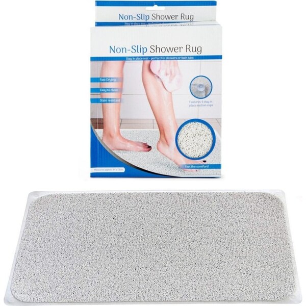 Anti Slip Loofah Shower Rug Non Slip Bathroom Bath Mat Carpet Water Drains