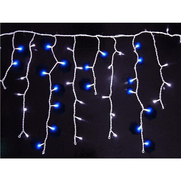 BLUE 120 LED Christmas Icicle Lights 2.5 metres