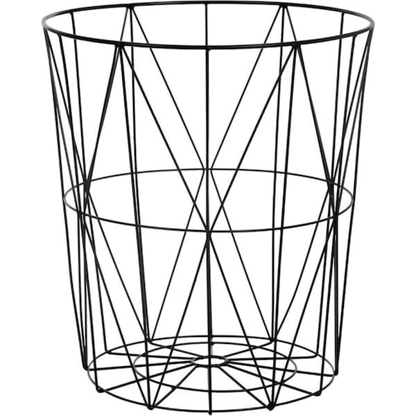 Boxsweden Toska Metal Wire 39x43cm Toys/Cushions Storage Basket/Holder Black