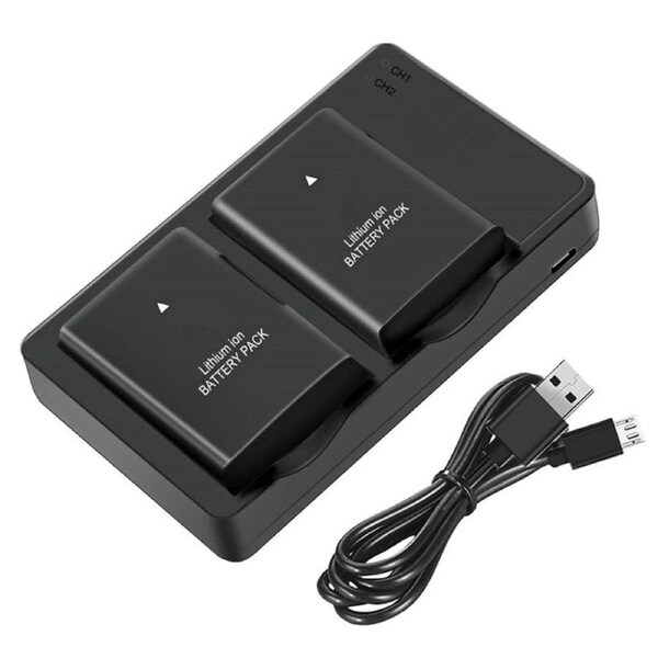 2 Rechargeable Battery and External USB Dual Charger for Nikon Coolpix P7000 P7100 P7700 P7800 D3100 D3200 D3300 D3400 D3500 D5100 D5200 D5300 D5500 D5600 EN-EL14 EN-EL14a Camera