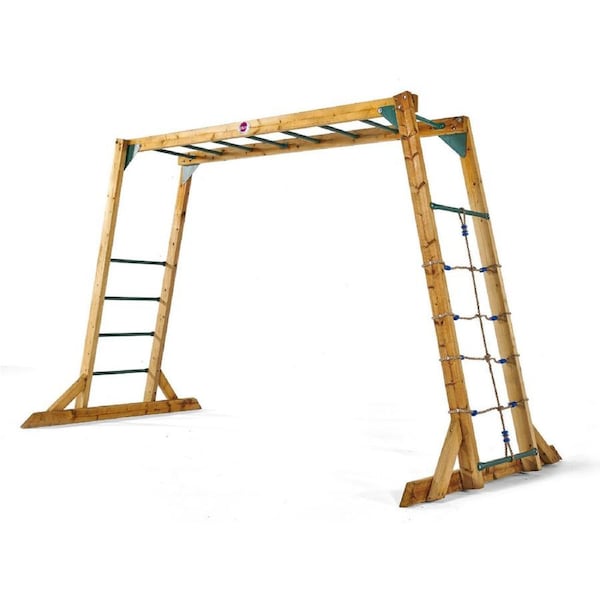 Plum Play AU Wooden Monkey Bars Durable Fun Outdoor Climbing Frame for Kids