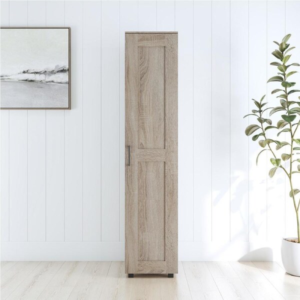 Montreal Cupboard Single Door Tall - Light Sonoma Oak