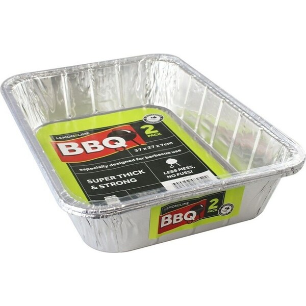 20x Large Foil Container 37x27cm Oven Baking Tray Pan Food BBQ0 Freezer Storage
