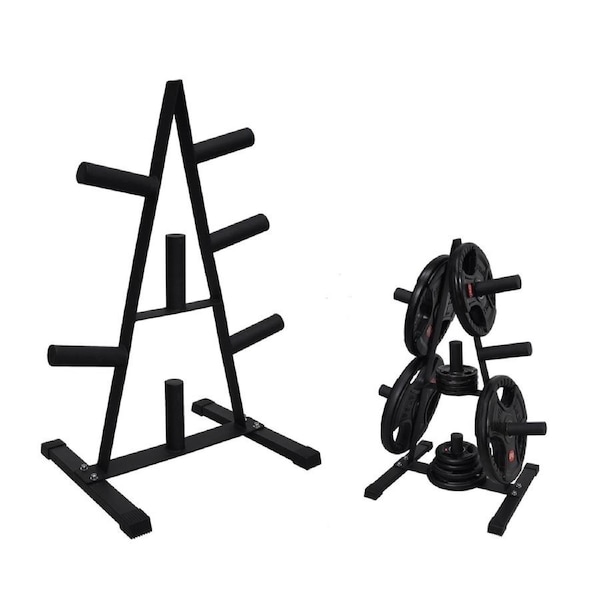Olympic Weight Plate Storage Rack - Home Gym Weight Plate Tree - Store 250kg+