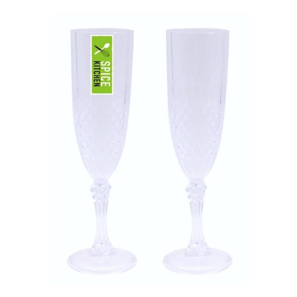 10x Crystal Champagne Flutes Acrylic Reusable Glasses Wine Party Drinking Cup