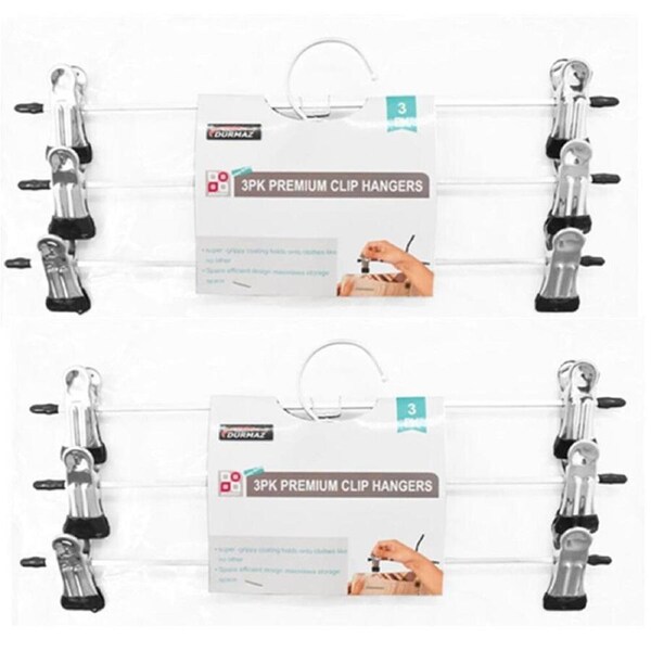 30 x Metal Clip Clothes Hanger 30CM Coat Skirt Pant Trousers Clamp Cloth Holder