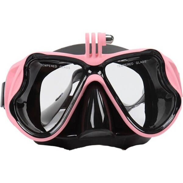 Catzon Dive Mask for Scuba Diving and Snorkeling with Detachable Screw Mount Compatible with Gopro-Pink