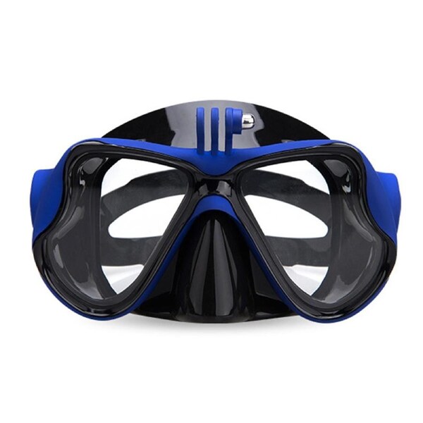 Catzon Dive Mask for Scuba Diving and Snorkeling with Detachable Screw Mount Compatible with Gopro-Blue