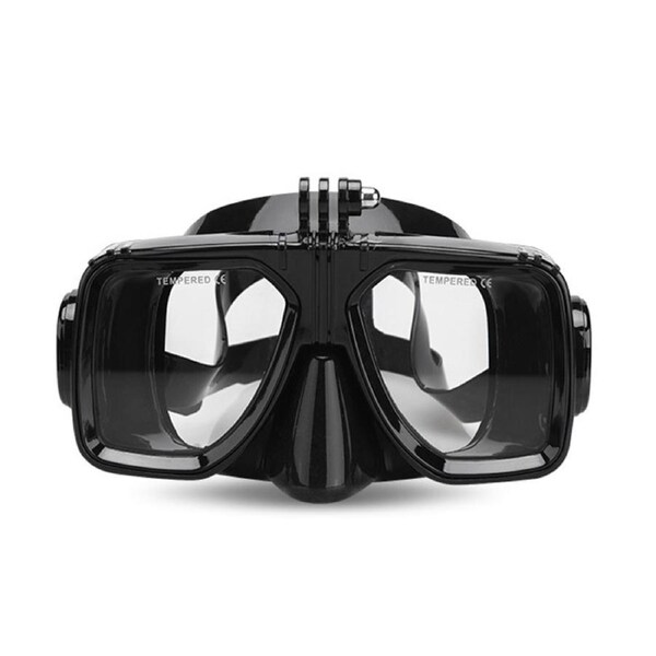 Catzon Diving Mask Anti-Fog Coated Glass Swimming Goggles Suitable For Snorkeling Swimming Scuba Diving For Adult-Black