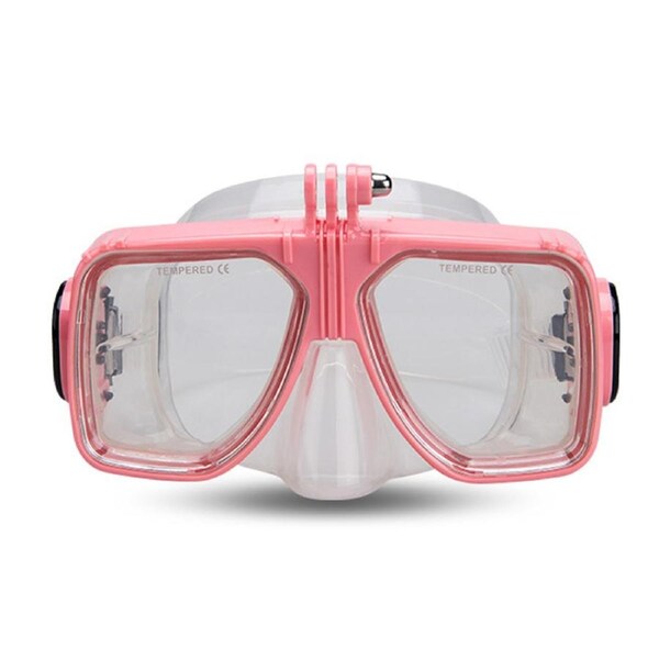 Catzon Diving Mask Anti-Fog Coated Glass Swimming Goggles Suitable For Snorkeling Swimming Scuba Diving For Adult-Pink