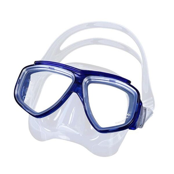Catzon Diving Goggles Anti-Fog Coated Glass Myopic Optical Lens Adult Diving Mask Glasses Suitable For Swimming Scuba Diving-Clear Blue