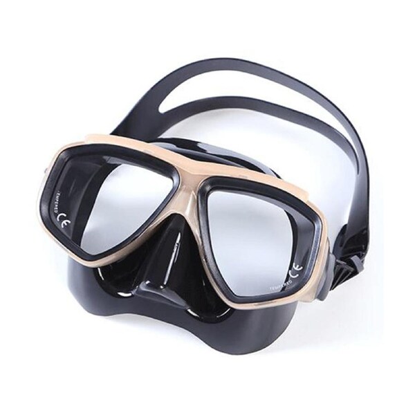 Catzon Diving Goggles Anti-Fog Coated Glass Myopic Optical Lens Adult Diving Mask Glasses Suitable For Scuba Diving-Luminous Black