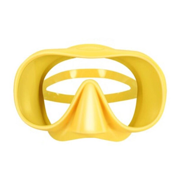 Catzon M301 Diving Mask Anti-Fog Tempered Glass Waterproof Lens Adjustable Strap Water Lung Frame For Snorkeling Swimming Scuba Diving-Yellow