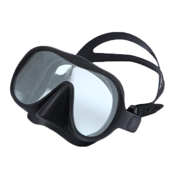 Catzon M301 Diving Mask Anti-Fog Tempered Glass Waterproof Lens Adjustable Strap Water Lung Frame For Snorkeling Swimming Scuba Diving-Black