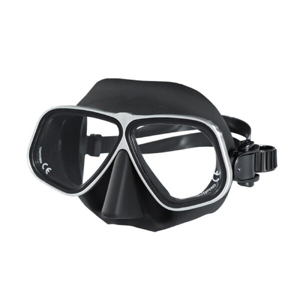 Catzon M206HA Swim Goggles Anti-Fog Tempered Glass UV Protection Waterproof Lens Adjustable Strap 3D Tight Fit Diving Mask -Silver