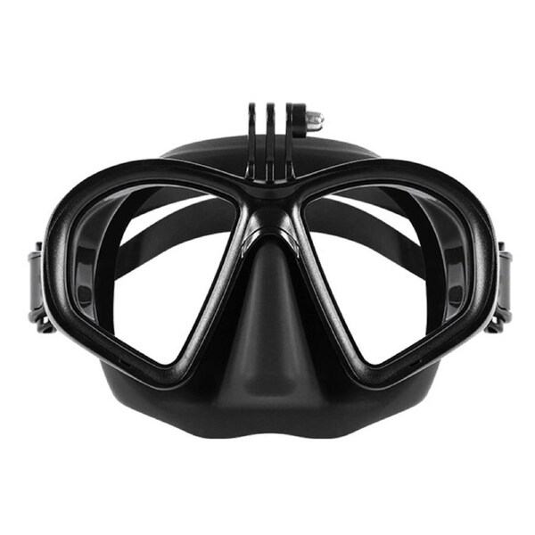 Catzon M2032 Swim Goggles Anti-Fog Tempered Glass UV Protection Waterproof Lens Adjustable Strap 3D Tight Fit Diving Mask -Black