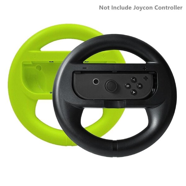 Catzon 2pcs SND-399 Switch Game Steering Racing Handle Steer Wheel Holder For Nintend Switch NS Joy-Con Controller-Black&Green