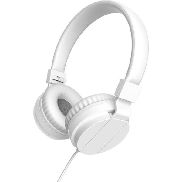 Catzon GS778 Lightweight Stereo Foldable Wired Headphones for Kids Adults Adjustable Headband Headset for Phone/PC-White