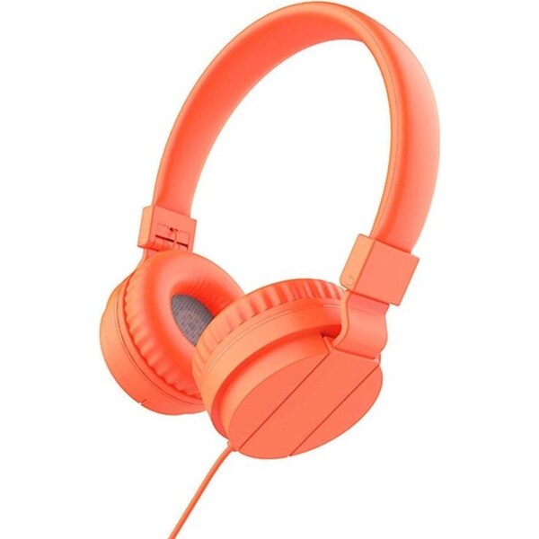 Catzon GS778 Lightweight Stereo Foldable Wired Headphones for Kids Adults Adjustable Headband Headset for Phone/PC-Orange