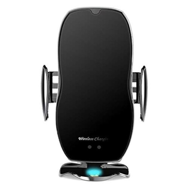 Catzon H9 Car Charger Touch Sensing Automatic Retractable Clip Fast Charging Phone Holder For iPhone/Samsung (Silver)