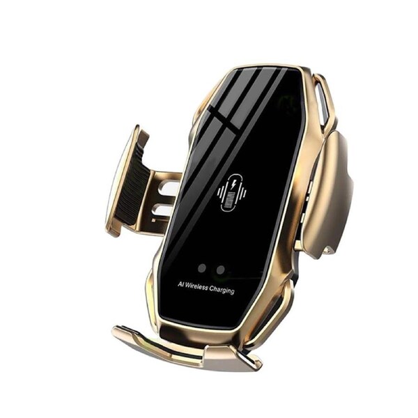 Catzon Wireless Fast Car Charger A5 10W with Smart Sensor Car Mount For iPhone/Samsung -Gold